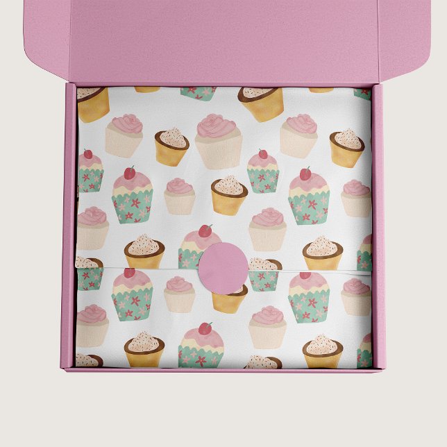 Cupcake Pattern Tissue Paper (Cupcake pattern tissue paper)