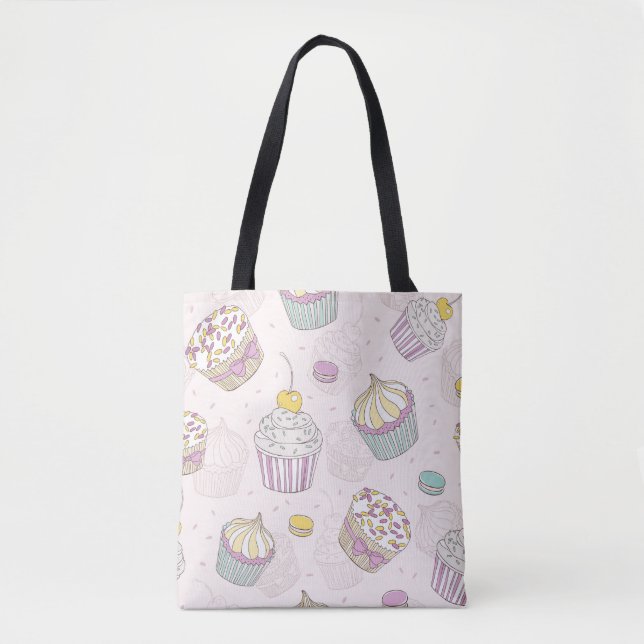 Cupcake Pattern Tote Bag (Front)