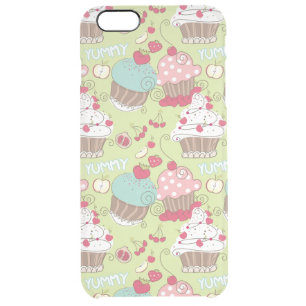 Cupcake pattern clear iPhone 6 plus case