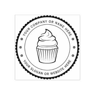 CUPCAKE Personalized Business Logo Rubber Stamp