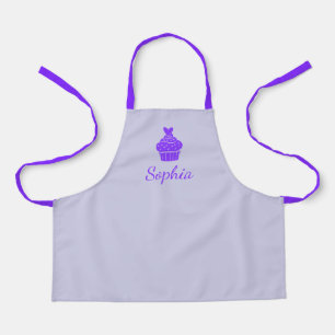 Cupcake Personalized Name Purple Apron