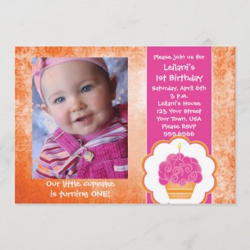 Cupcake Photo Invitations by BarbaraNeelyDesigns at Zazzle