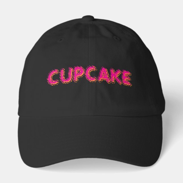 Cupcake Pink Personalized Text  Hat (Front)