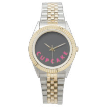 Cupcake Pink Text Custom Black