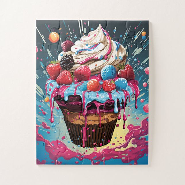 Cupcake Pop Art Extravaganza  Jigsaw Puzzle (Vertical)