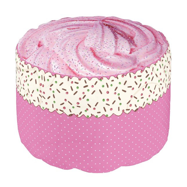 Cupcake Pouf (Angled Front)