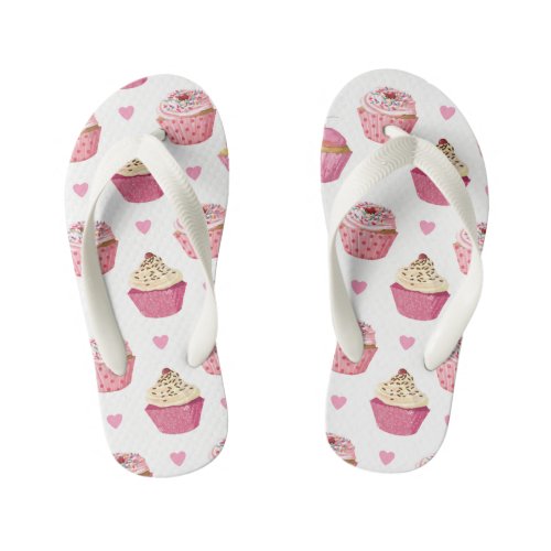 Cupcake print Child Flipflops