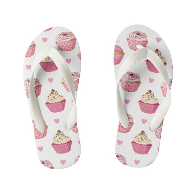 Cupcake print Child Flipflops (Footbed)