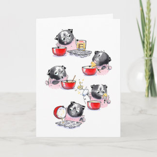 Cupcake Pug birthday card