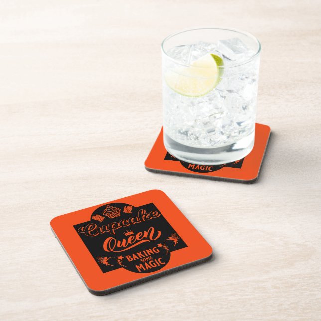 Cupcake Queen Beverage Coaster (Right Side)