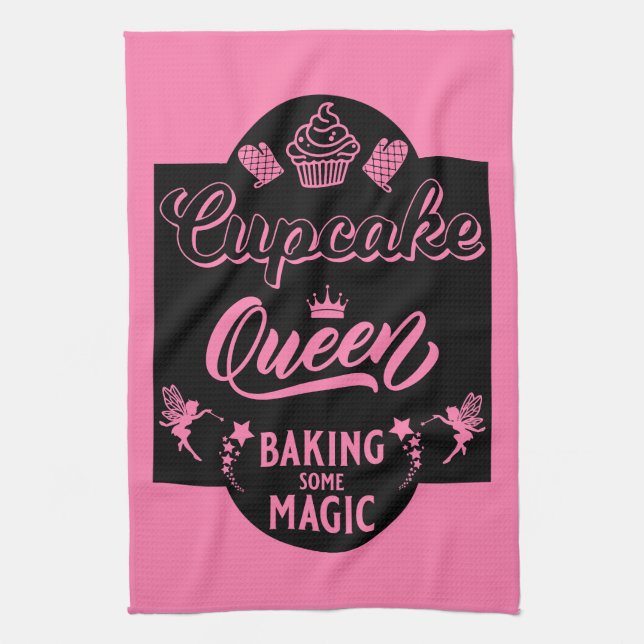 Cupcake Queen Kitchen Towel (Vertical)