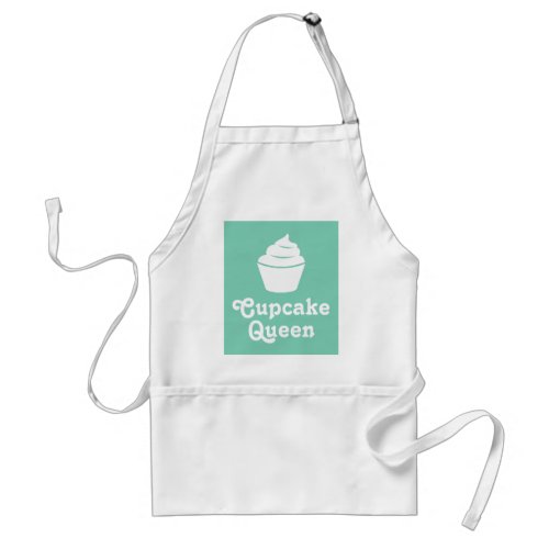 Cupcake queen  Mint green baking apron for mom