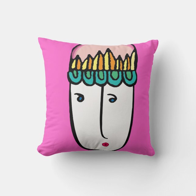 cupcake queen throw pillow (Front)