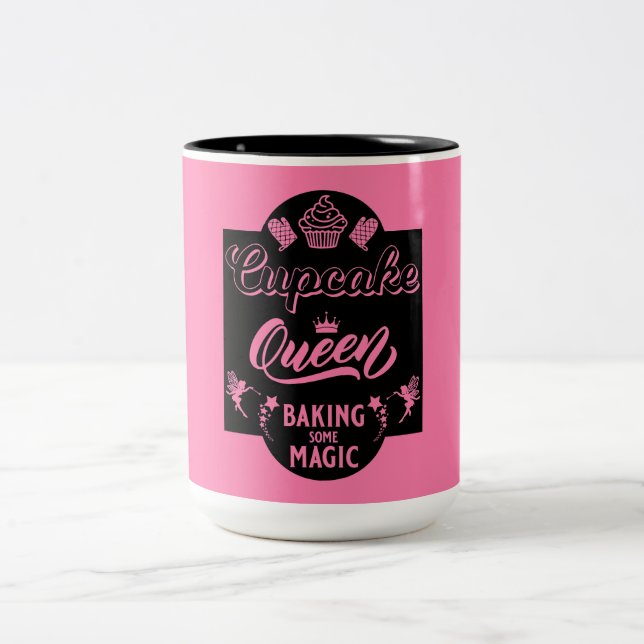 Cupcake Queen Two-Tone Coffee Mug (Center)