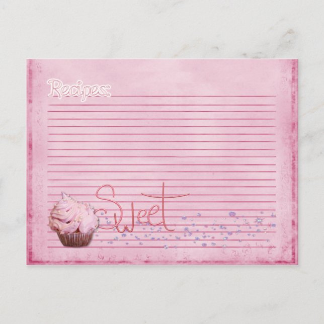 cupcake recipe card (Front)