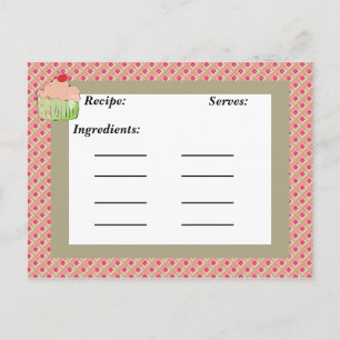 Cupcake Recipe Card