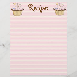 CupCake Recipe Paper