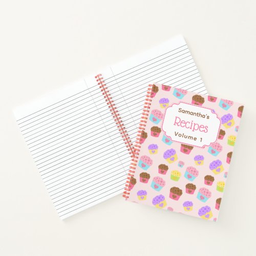 Cupcake Recipe Spiral Notebook