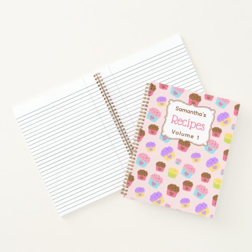 Cupcake Recipe Spiral Notebook