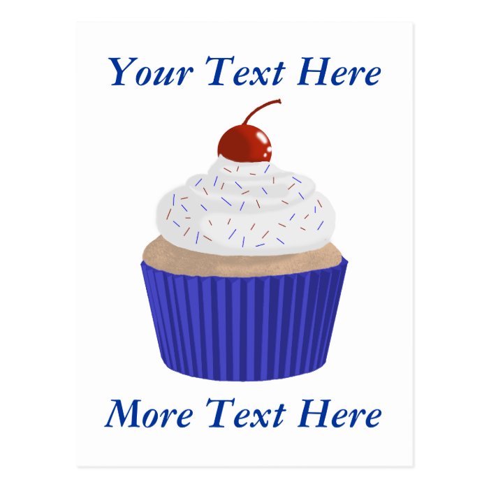 Cupcake Red White and Blue Post Card