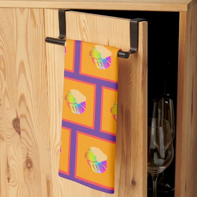 Cupcake Repeat   Kitchen Towel (Thirds Fold)