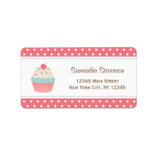 Cupcake Return Address Labels
