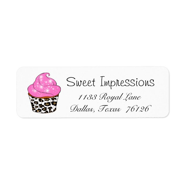 Cupcake Return Address Labels (Front)