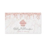Cupcake Rose Gold Glitter Drips Marble Bakery Chef Business Card Cupcake Rose Gold Glitter Drips Marble Bakery Chef Business Card