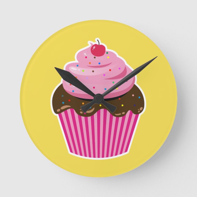 Cupcake Round Clock (Front)