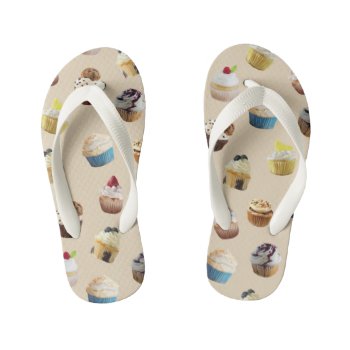 Cupcake Royale Kid's Flip Flops by Colorpoppin at Zazzle