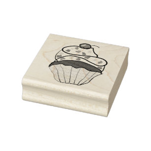 Cupcake Rubber Stamp