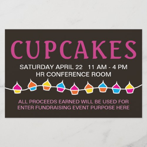 cupcake sale flyers