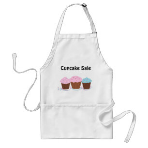 Cupcake Sale - Trio of Frosted Cupcakes Adult Apron