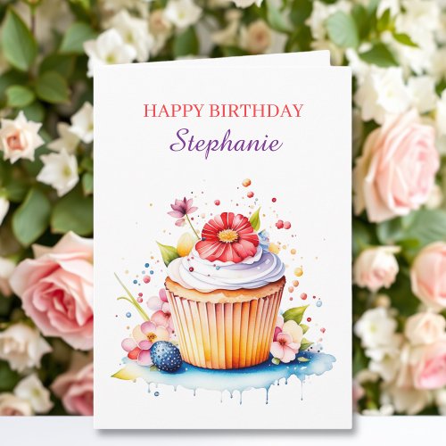 Cupcake Sentimental Personalized Birthday for Her