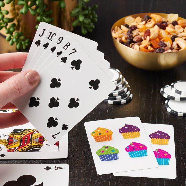 Cupcake Set with Sprinkles Bright Dessert Poker Cards (Creator Uploaded)