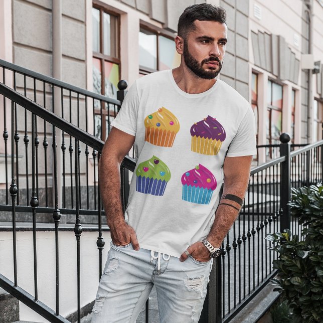 Cupcake Set with Sprinkles Bright Dessert T-Shirt (Creator Uploaded)
