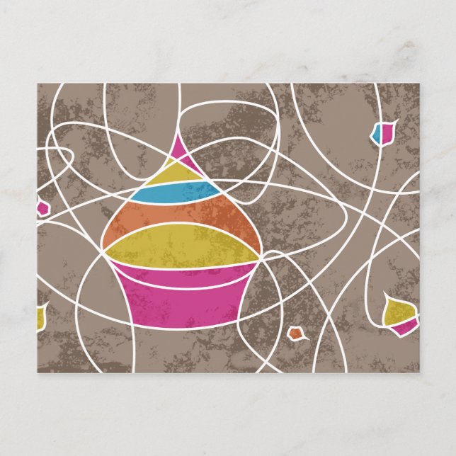 CUPCAKE shapes party invitation Postcard (Front)