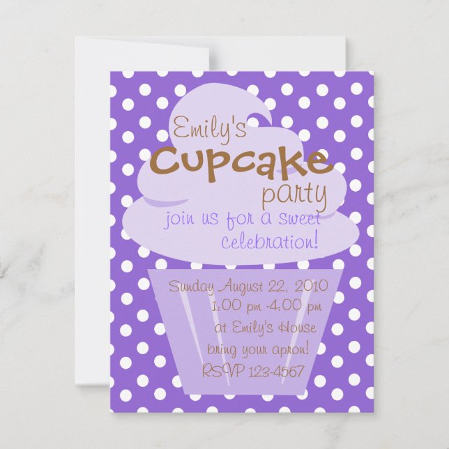 Cupcake Shaping Up Nicely Invitation (Front)