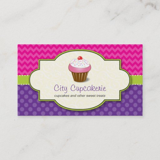 Customizable Cupcake Shop Business Card