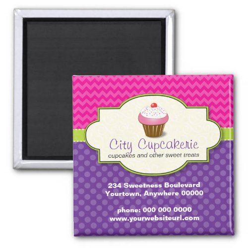 Cupcake Shop Promotional Magnet