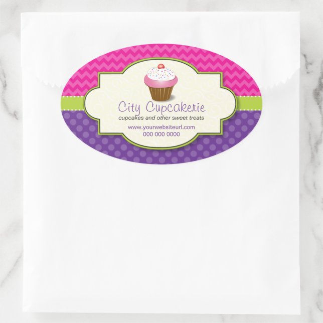 Cupcake Shop Promotional Sticker (Bag)