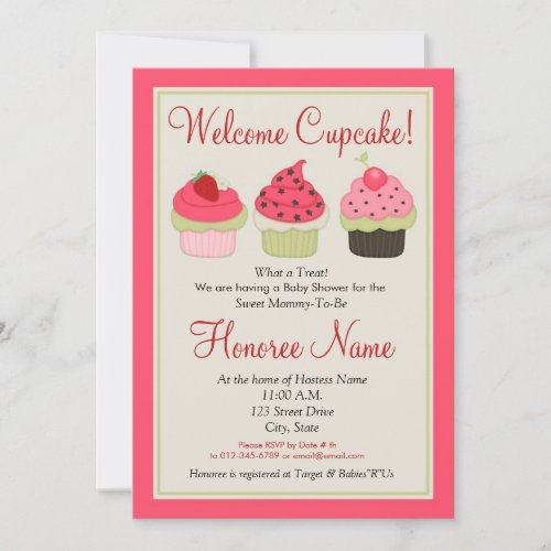 Cupcake Shower Invitation