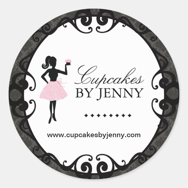 Cupcake Silhouette Packaging Stickers (Front)