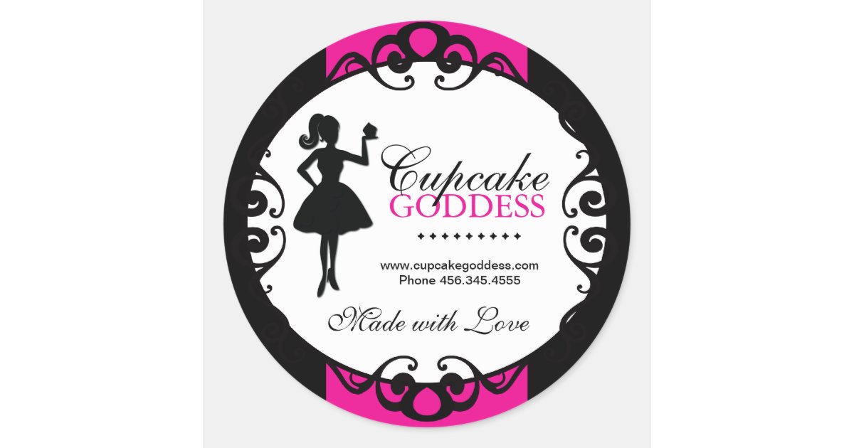 cupcake silhouette packaging stickers zazzle com cupcake silhouette packaging stickers zazzle com