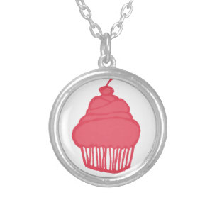Cupcake Silver Plated Necklace