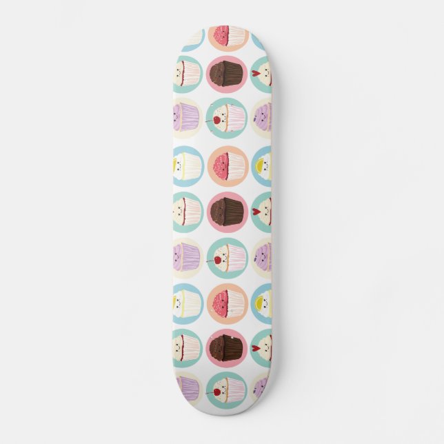 Cupcake Skateboard, Feminine Skateboard Deck (Front)