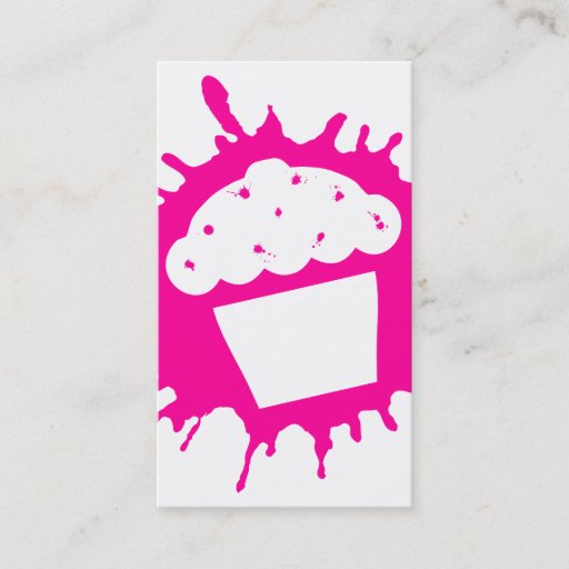Customizable cupcake splatz business cards