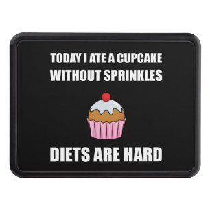 Cupcake Sprinkle Diets Hard Trailer Hitch Cover