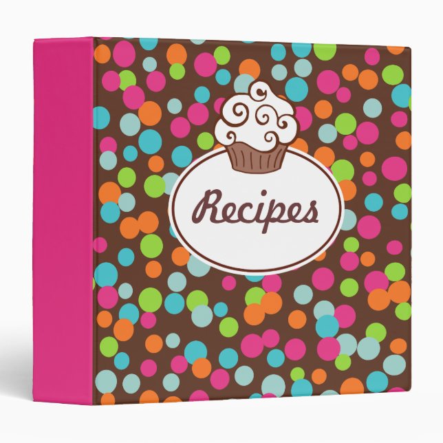 Cupcake Sprinkles Recipe Binder (Front/Spine)