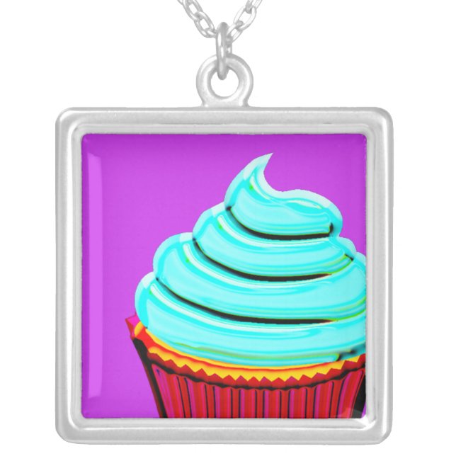 Cupcake Square Necklace (Front)